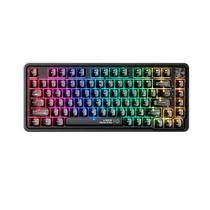 Teclado Mecânico Gamer Machenike K500F-B81 - Crystal Black - Switch GR Crystal Tactil - 81 Teclas (75% Compacto)- Hot-Swap - RGB - Wired (USB-C) (Imagem 1)